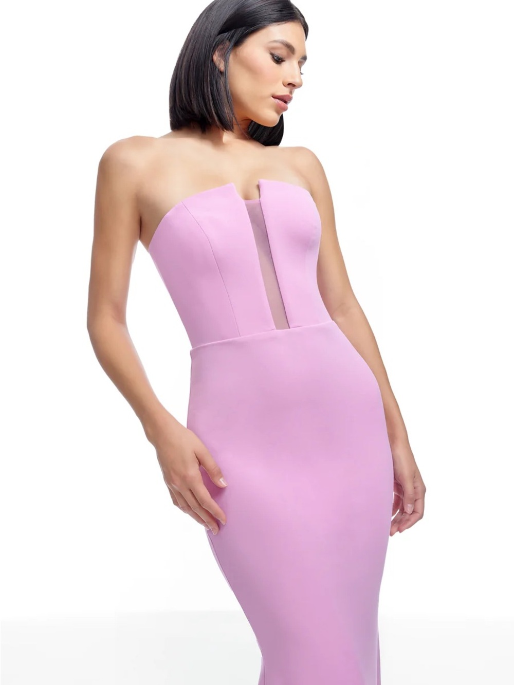 Dress the population plunge midi dress size M